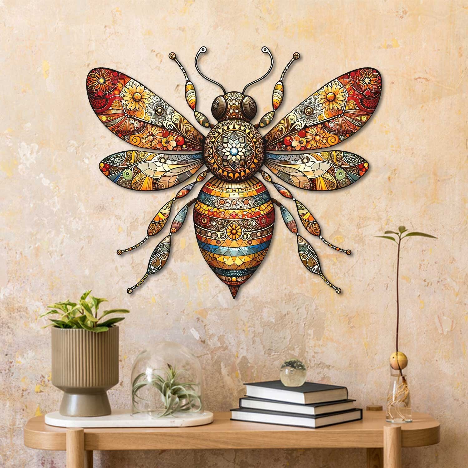 Color Bee Metal Sign, Vintage Bee Sign, Bee Decor, Bee Lover Gift