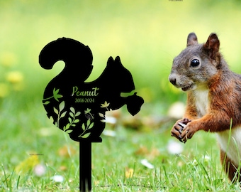 Personalized Squirrel Metal Sign, Squirrel Gift, Custom Squirrel Sign, Squirrel Decor, Cabin Decor, Garden Decor, Housewarming Gift