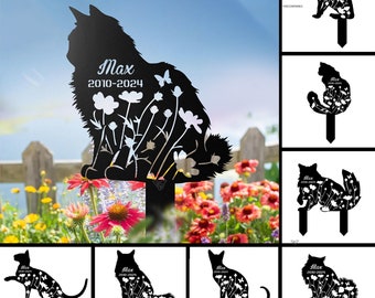Custom Cat Memorial Stake, Cat Grave Marker, Cat Breed Metal Sign, Pet Memorial Gift, Cat Memorial Plaque, Pet Loss Gift, Remembrance Stake