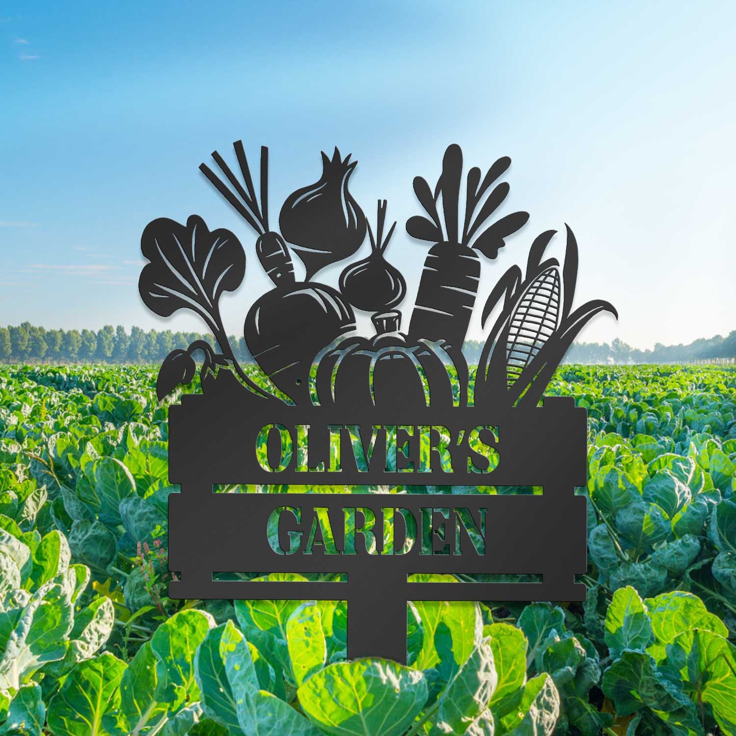 Vegetable Sign Personalized Garden Sign With Stakes, Custom Vegetable Garden Stake ...