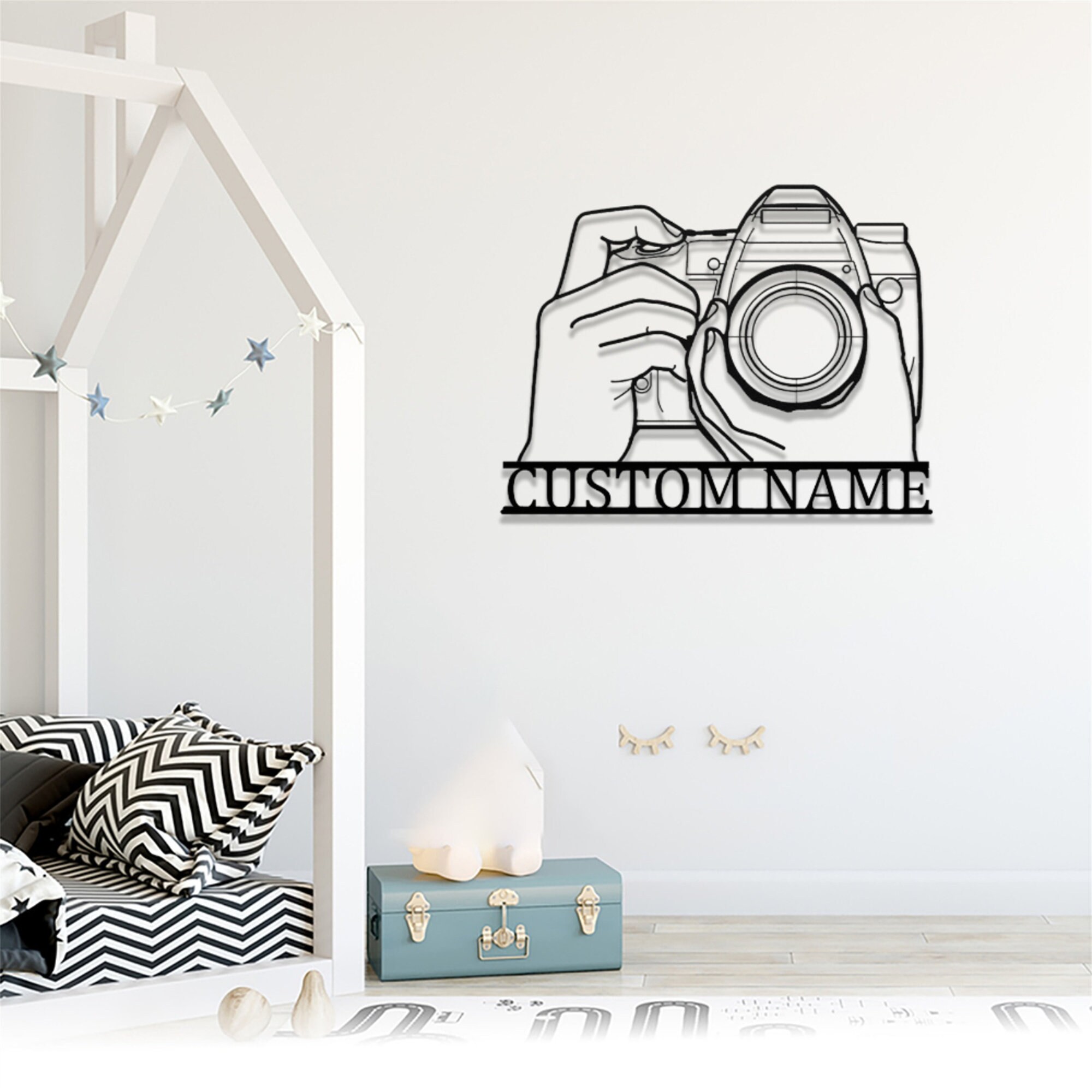 Custom Camera Metal Wall Art,camera Metal Sign, Camera Wall Decor