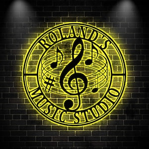 Personalized Music Lover Name Sign,Music Notes Wall Decor,Custom Music Notes Metal Sign,Musical Notes Wall Art,Music Key Sign,Musician Gift