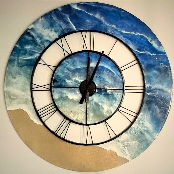 Blue Wall Clock - Etsy Australia