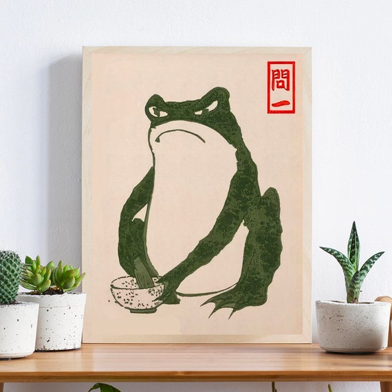 Japanese Matsumoto Hoji Frog Print, Digital Download Vintage Frog