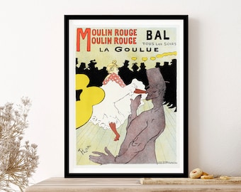 Affiche Le Moulin Rouge Toulouse Lautrec Classic Art Wall Art Print Poster Framed Art Gift