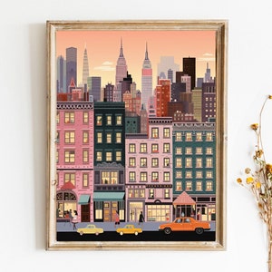 New York City Buildings with Skyline Digital Download