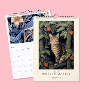 2024 Calendar William Morris Animals 2025 OPTION - Wall calendars A3, A4