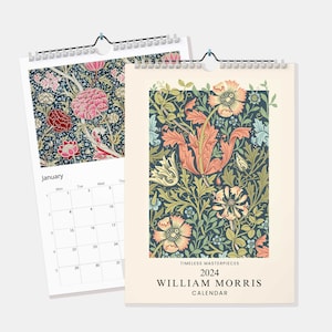 2024 Wall Calendar: William Morris Originals 2025 Option - Arts and Crafts - Christmas Gift - Gift for her Kitchen Gift