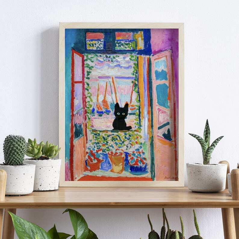 Henri Matisse Cat Print Matisse Open Window Cat Poster - Etsy