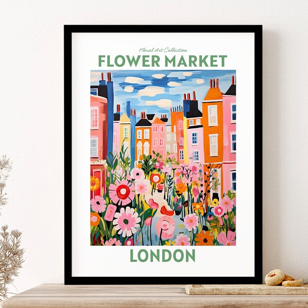 London Flower Market Print - Etsy