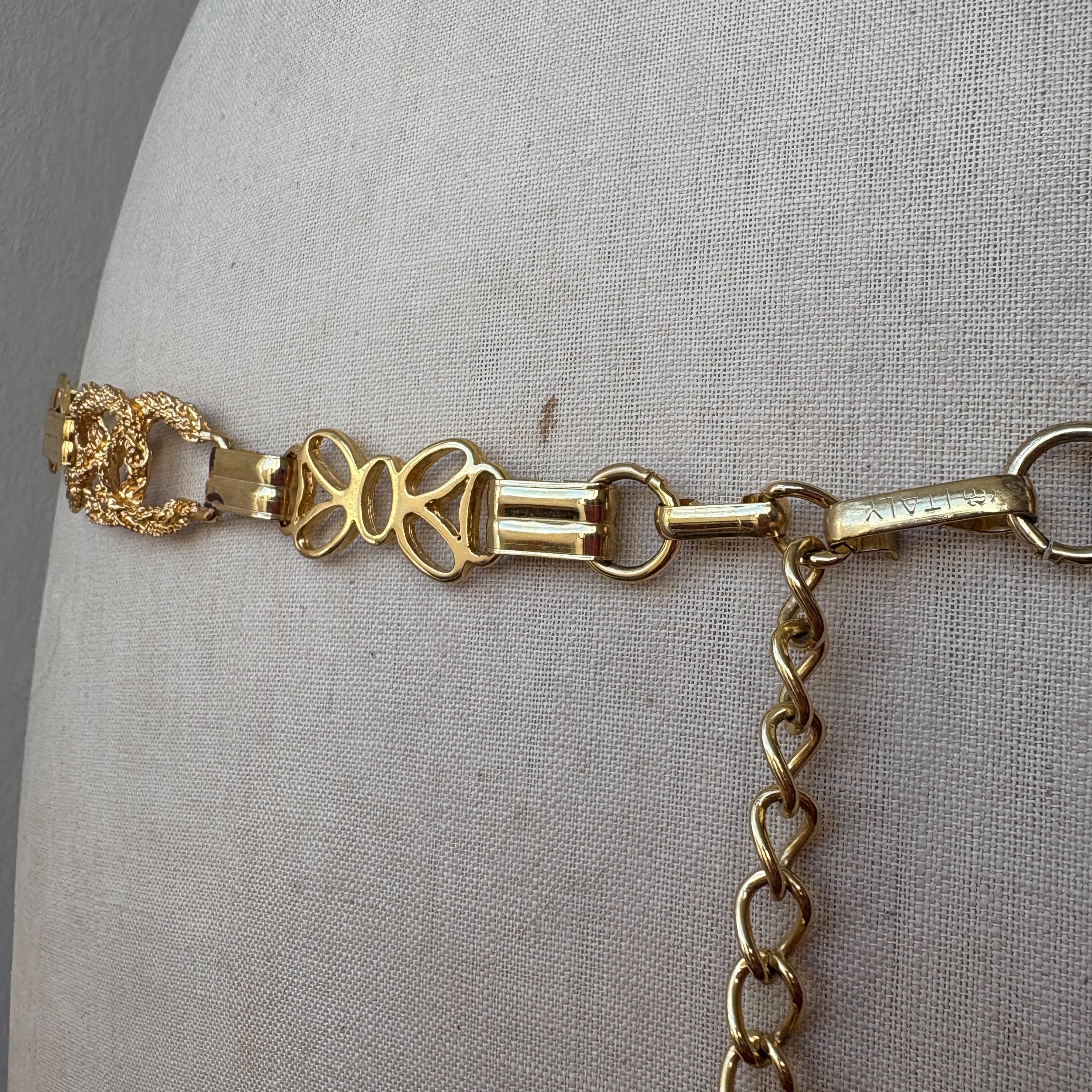 ヴィンテージ サイン入り GUCCI デザイナー ゴールドトーン チェーン