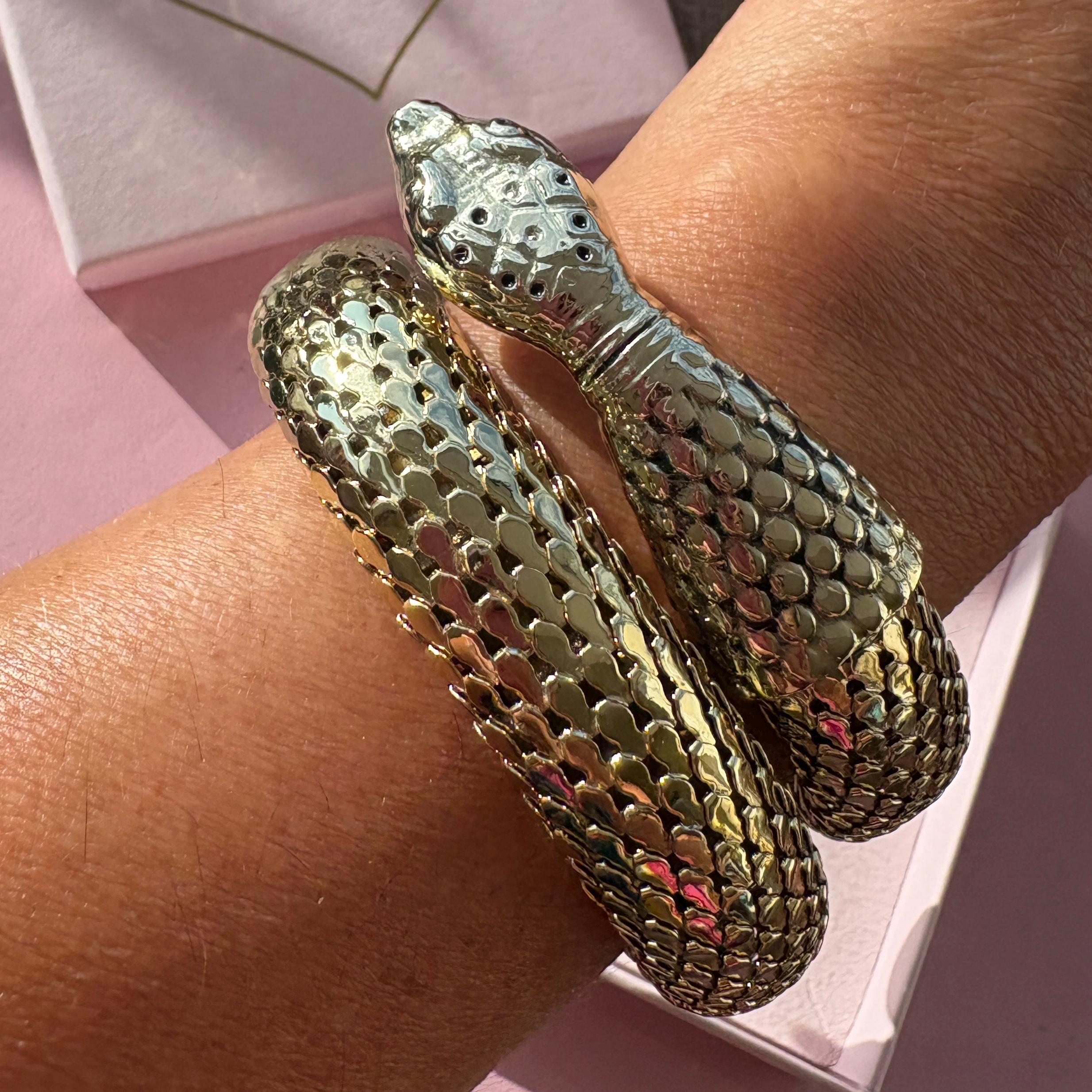 Whiting and Davis Snake Bracelet - Etsy