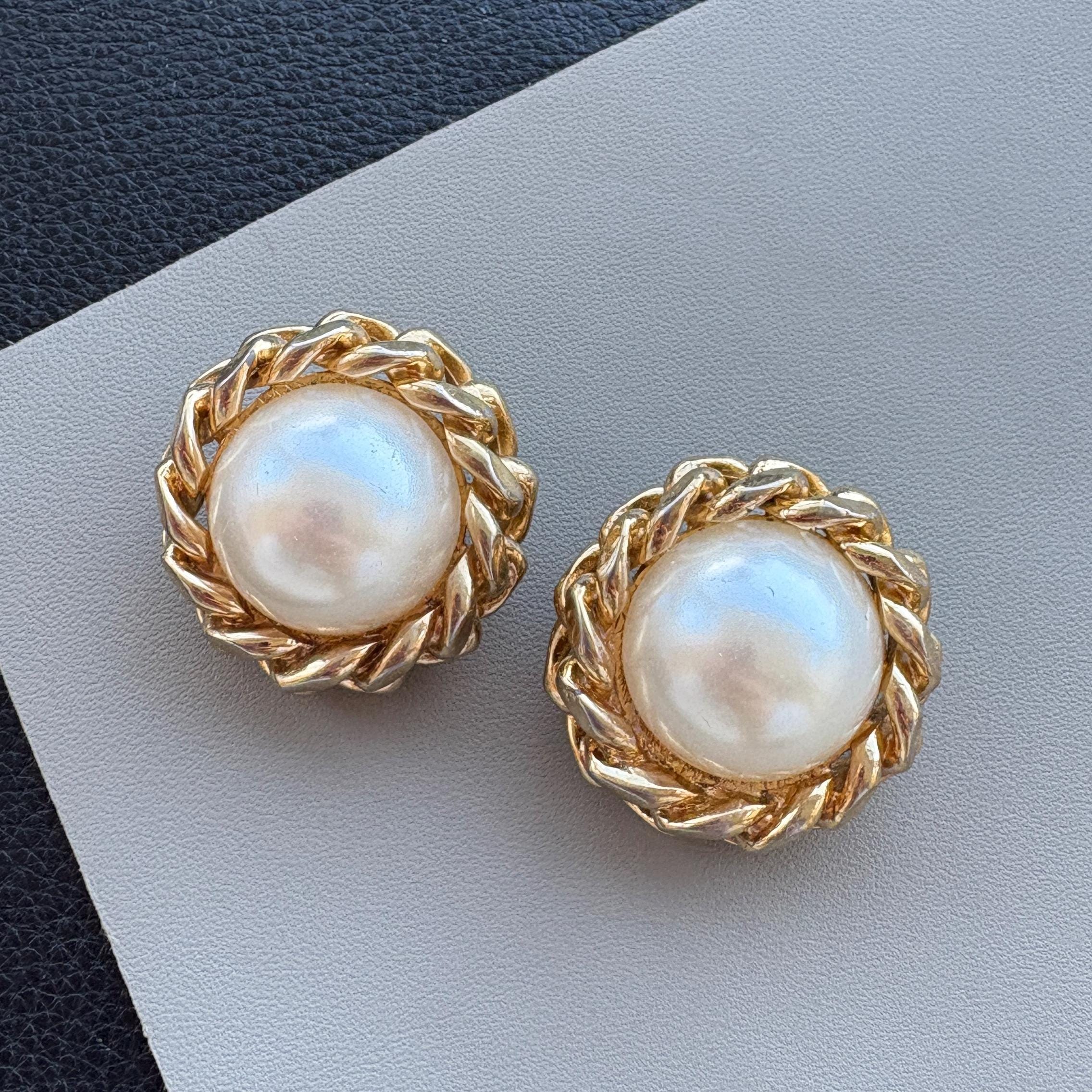 Christian dior earrings pearl - Etsy 日本
