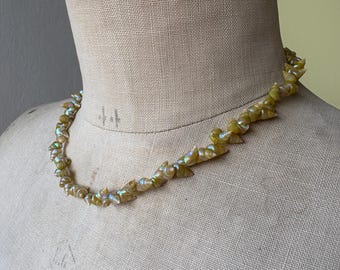 Collar de concha Maireener antigua, raro y brillante, de 40 cm / collar de concha aborigen de Tasmania antiguo, collar de concha victoriano trochus bridal