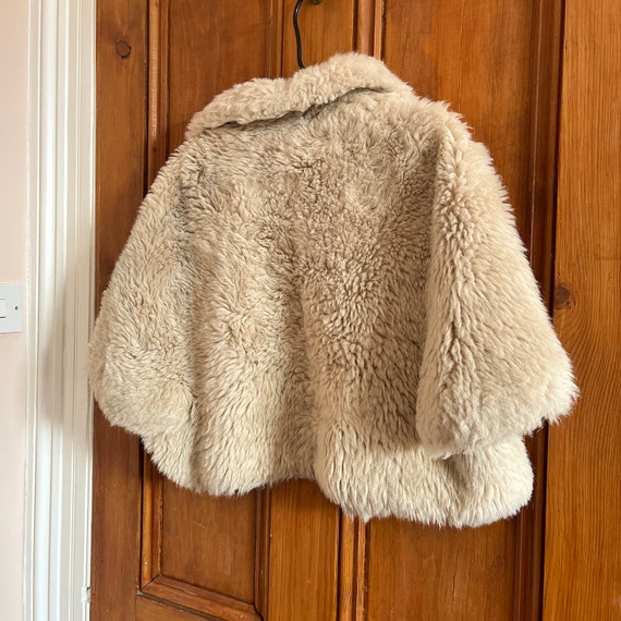 Vintage Faux Fur Cropped Cape Jacket Alexander Yo… - image 5