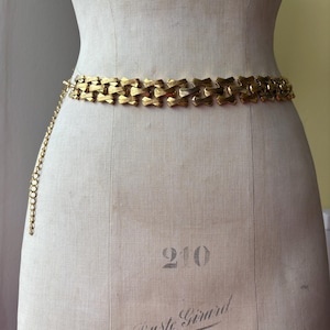Vintage 1960s 1970s gold chunky chain belt | adjustable gold chain link belt 1970s body jewellery gold chunky chain retro gold belly chain