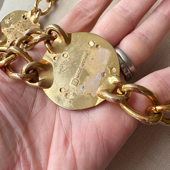 Rare Signed ESCADA Designer Gold Chain Charm Belt | ESCADA  display picture 2