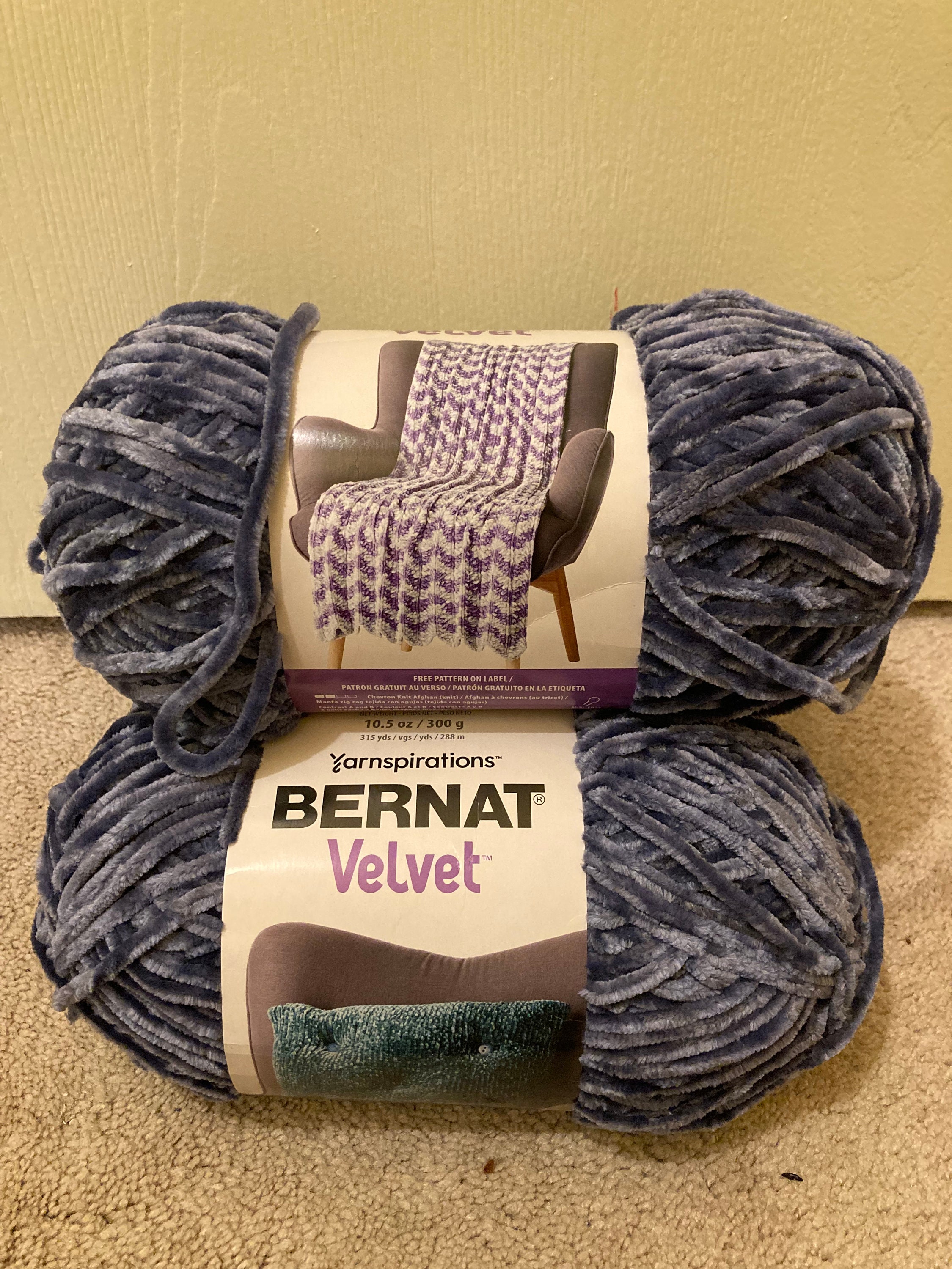 Bernat Baby Velvet Set of 3, 3.5oz/100gea 100% Polyester Restful