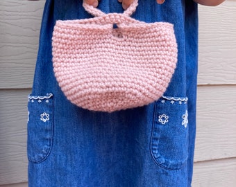 Little Ditty Bag | Wrist Bag | Wristlet Bag | Japanese Knot Bag | Handmade | Crochet | Kids Accessory | Kids Purse