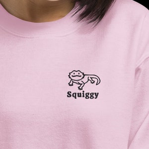 Embroidered Bearded Dragon Personalized Custom Pet Name Sweatshirt, Gift For Bearded Dragon Moms Dads