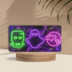 Halloween Rave Neon Front Car Vanity Plate