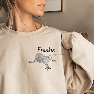 Bearded Dragon Crewneck Sweatshirt, Personalized Lizard Reptile Gift, Beardie Mom Sweatshirt, Custom Name Bearded Dragon Shirt