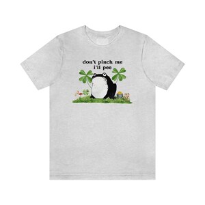 Cottagecore Frog Tee & Sweatshirt, Don't Pinch Me I'll Pee, Humorous Frog T-Shirt St Patrick's Day Aesthetic, Luck of the Irish Frog Gold Ash