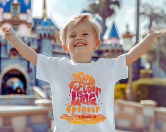 Floor is Lava Personalized Birthday Shirt, Cool Birthday Theme Shirts, Custom Name Bday Kids Gift