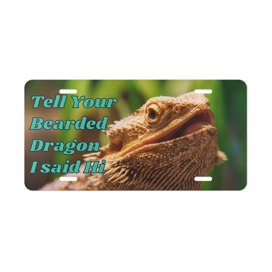 Bearded Dragon Front License Plate Weirdo With a Beardo Gift, Lizard
