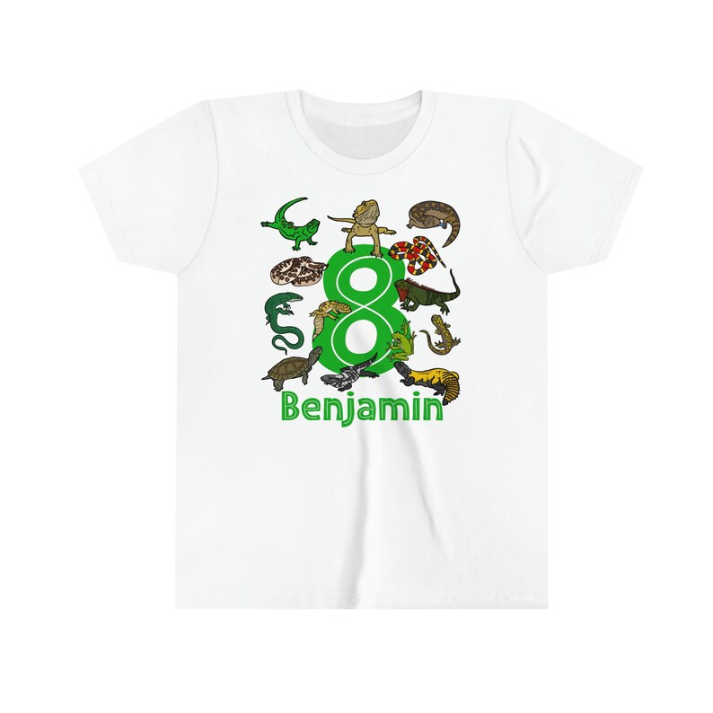 Reptil Geburtstag Shirt für Kinder Jugend und Kleinkind Sizing - Reptil-Liebhaber Geburtstags-Geschenke White