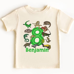 Reptile Birthday Shirt Kids Youth and Toddler Sizing - Reptile Lover Birthday Gifts