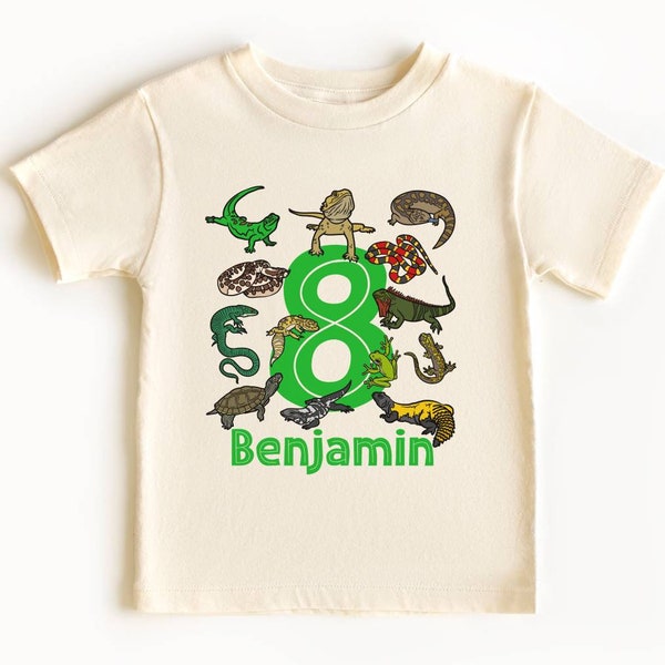 Reptile Birthday Shirt Kids Youth and Toddler Sizing - Reptile Lover Birthday Gifts