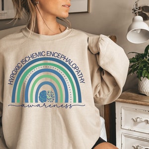 Awareness Sweatshirt or Tee, Hypoxic Ischemic Encephalopathy Ally Gift, HIE Awareness Support Family Sticks Together