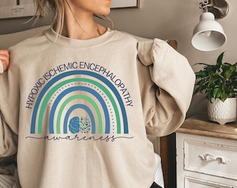 Awareness Sweatshirt or Tee, Hypoxic Ischemic Encephalopathy Ally Gift, HIE Awareness Support Family Sticks Together