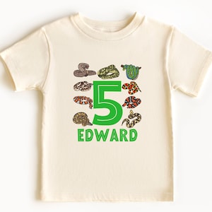 Snake Birthday Shirt Kids Youth and Toddler Sizing - Snake Lover Birthday Gifts - Snake Party T-Shirts for Boys and Girls - Reptile Snakes