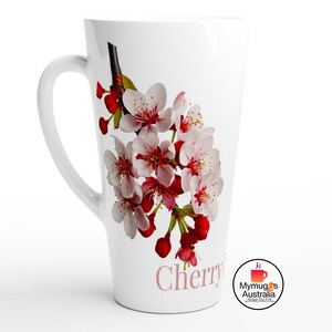 Cherry Blossom Mug, Flower Mug,Latte Mug,Oriental Mug,Home Decor,Kitchen Decor