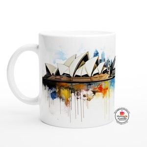 Sydney Coffee Mug: Watercolor Skyline, Australia Gift