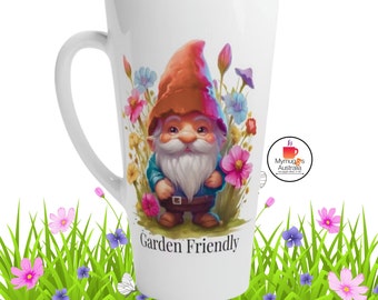 Gnome Latte Mug gift mug for her gift mug for him Garden Gnome Gift Coffee Mug