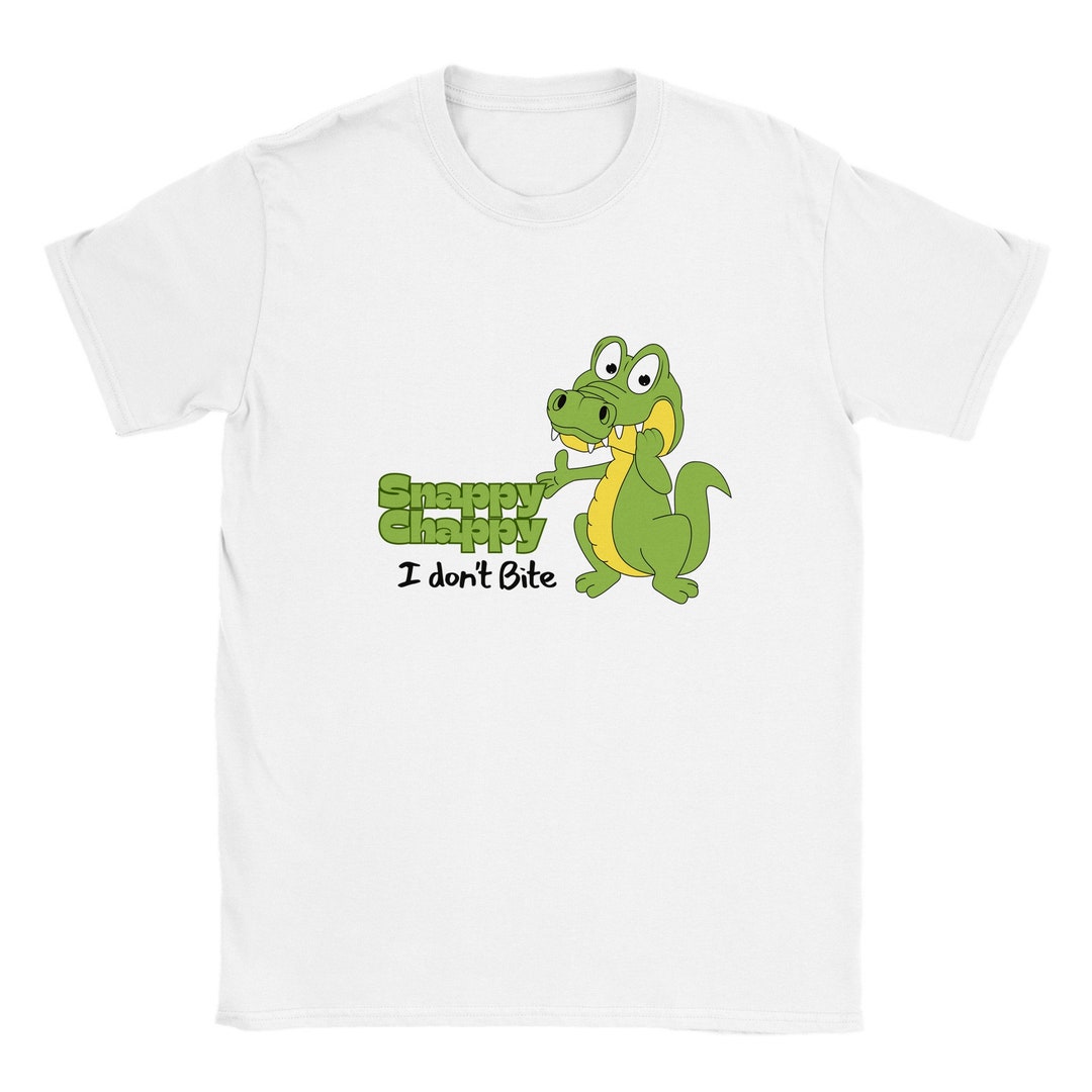 Snappy Chappy Croc Kids Tshirts Best Kids Tshirts Black Etsy