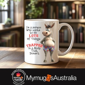 Divertida taza de café de burro con cita original: regalo perfecto para amantes de los animales, humor de oficina y un regalo divertido.