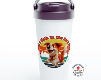 Funny Dog Travel Mug,Stainless Steel Travel Mug,Gift Mugs,Car Mugs