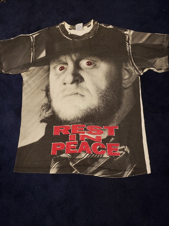 Vintage rare 1992 authentic Undertaker wwf shirt s