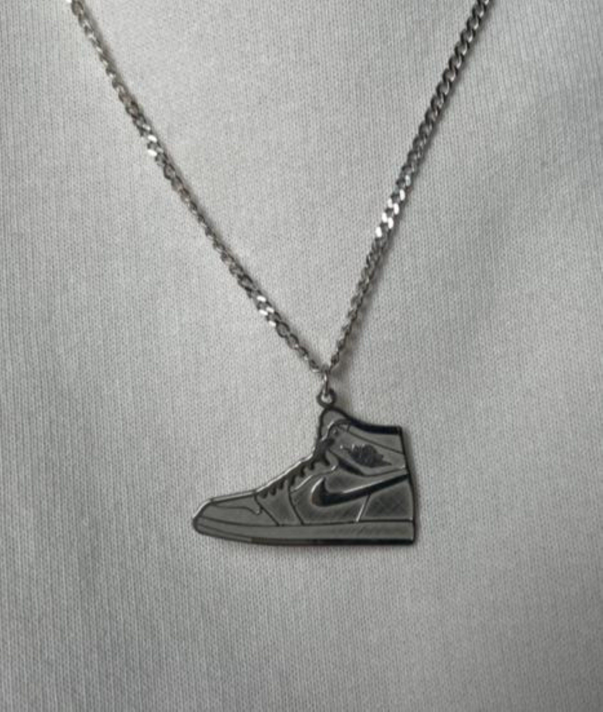 Air Jordan Nike Sneaker Pendant MOISSANITE Real 925 Silver Iced