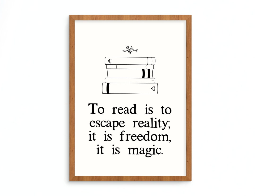 Reading Art Print | Bookish Art Print Reading Quotes | Bookworm Art ...