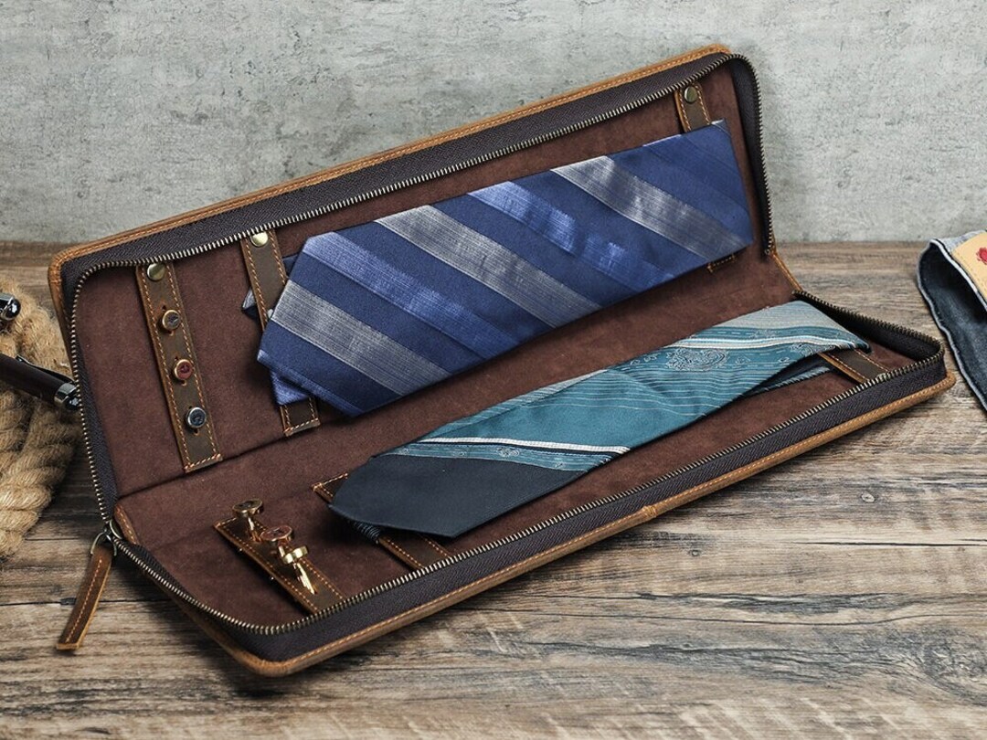 mens tie organizer box