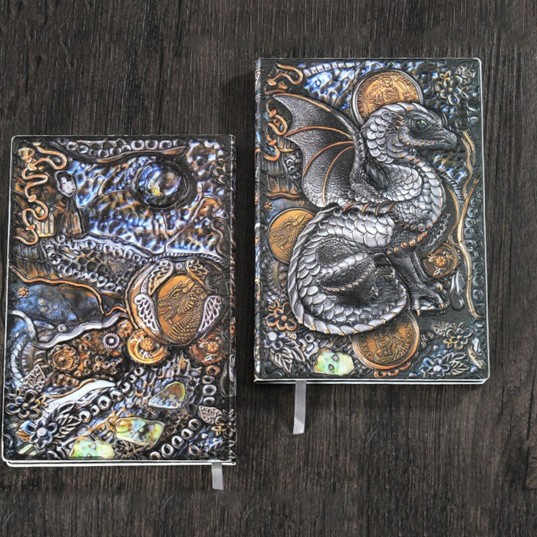3D Dragon Journal Leather Dragon Journal Leather Dragon Etsy