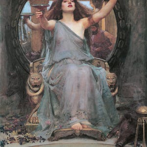 Circe Offering the Cup to Ulysses - John William Waterhouse - Fine Art Print