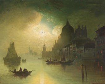 Moonlit Night over Venice by Karl Kaufmann