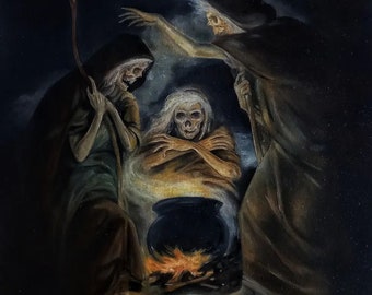 Art Print - THE THREE WITCHES by Vide Supra Hoc Planum
