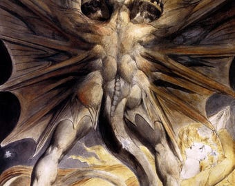 William Blake Dragon Giclée Print, Fine Art Paper